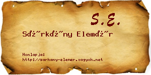Sárkány Elemér névjegykártya