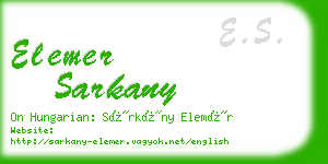 elemer sarkany business card
